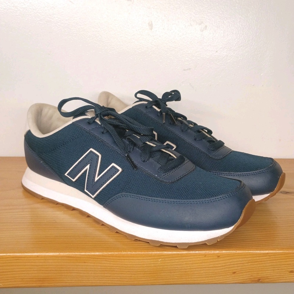 New Balance 501 Classics Men's Running Shoes Blue White Size 10 Suede Mesh